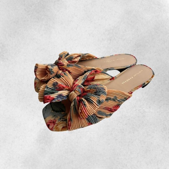 NWOT! Loeffler Randall - Butter Daphne Knot Flat Sandals - Picture 4 of 7